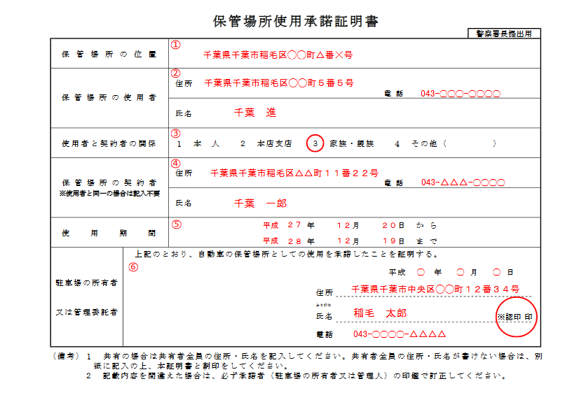 使用 承諾 書き方 書 保管 証明 場所